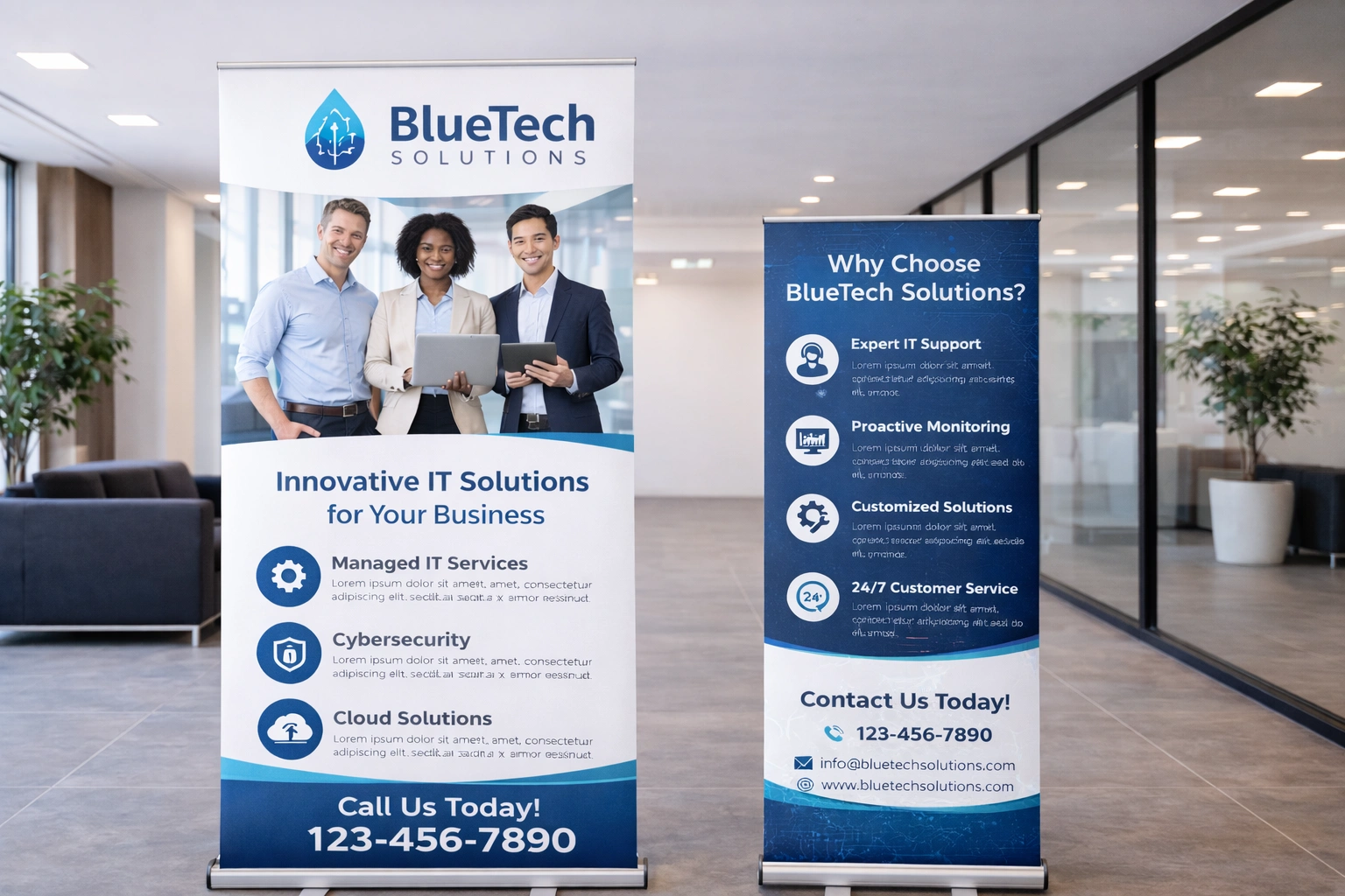 Custom Corporate Roll-Up Standee
